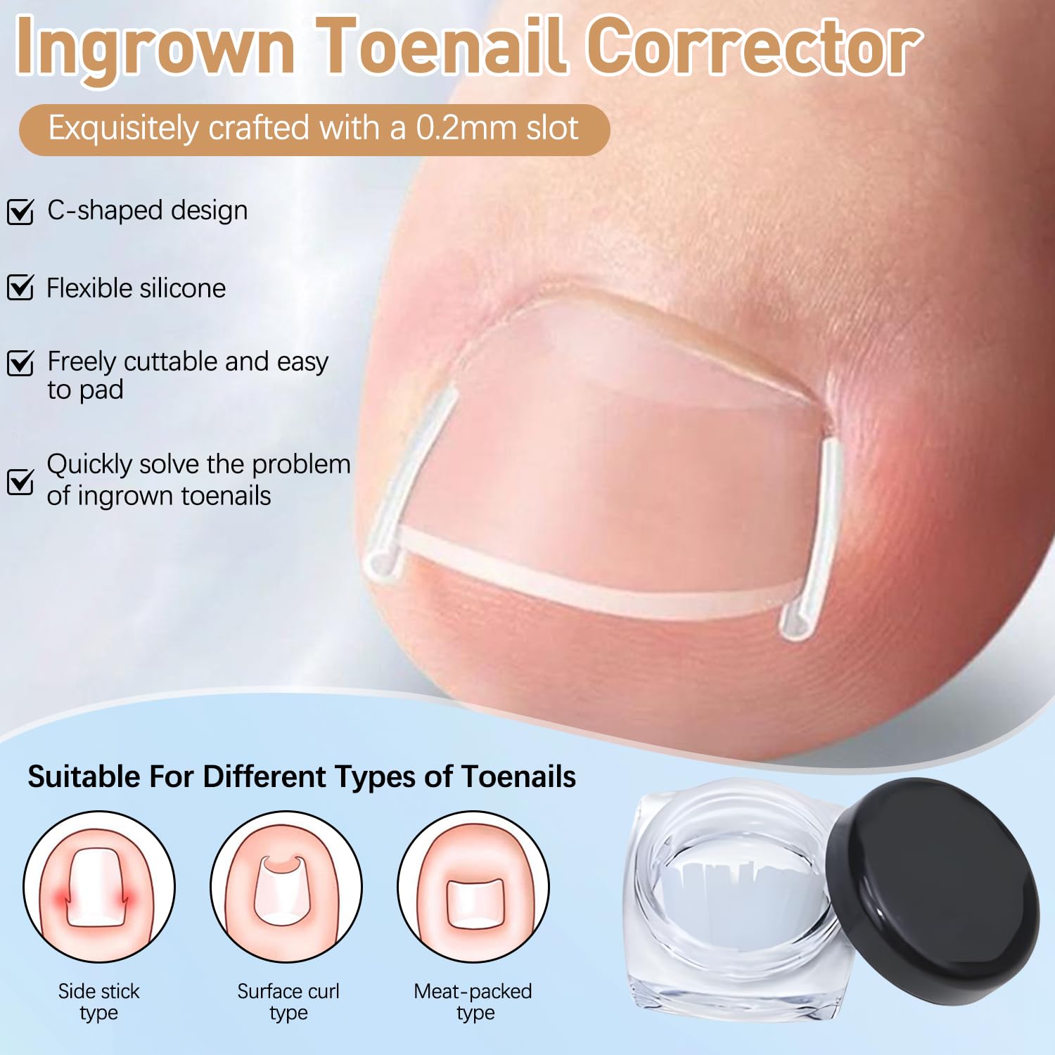 Generic herramientas de pedicura para uñas encarnadas, precisión y comodidad