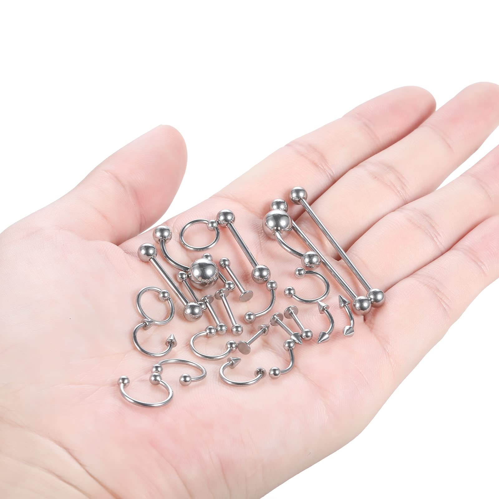 Labret studs 16G, 6 piezas, de Generic, opción discreta para labios y mentón.