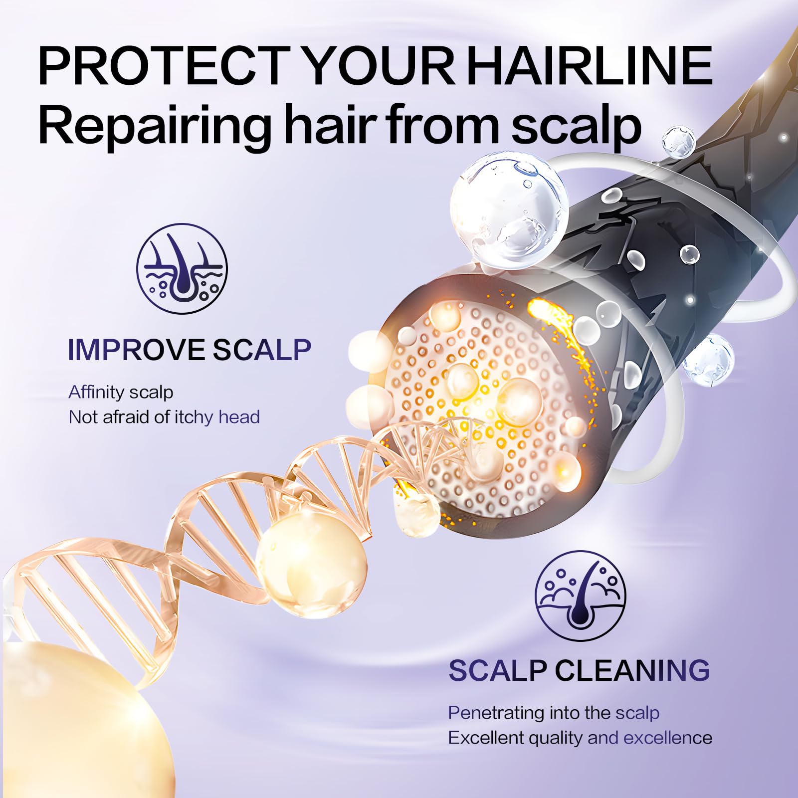 Minoxidil con biotina, ginseng y jengibre de Generic, cuidado nutritivo para las raíces.