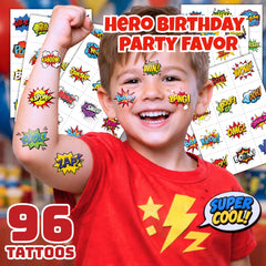 Generic tatuajes temporales de héroe, aplicación rápida para juegos en fiestas.