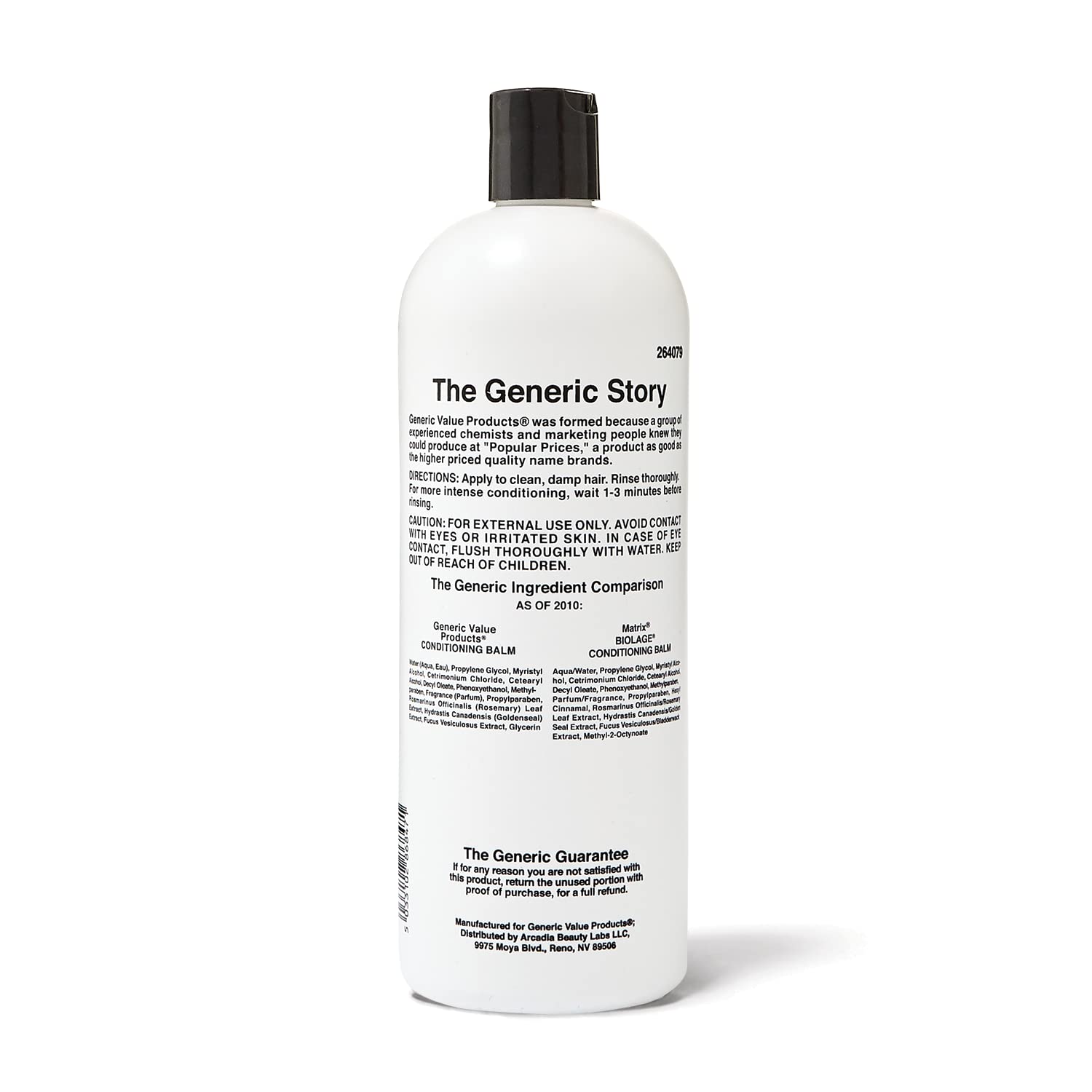 Generic Value Products bálsamo acondicionador, cabello húmedo, mejora suavidad y manejabilidad.