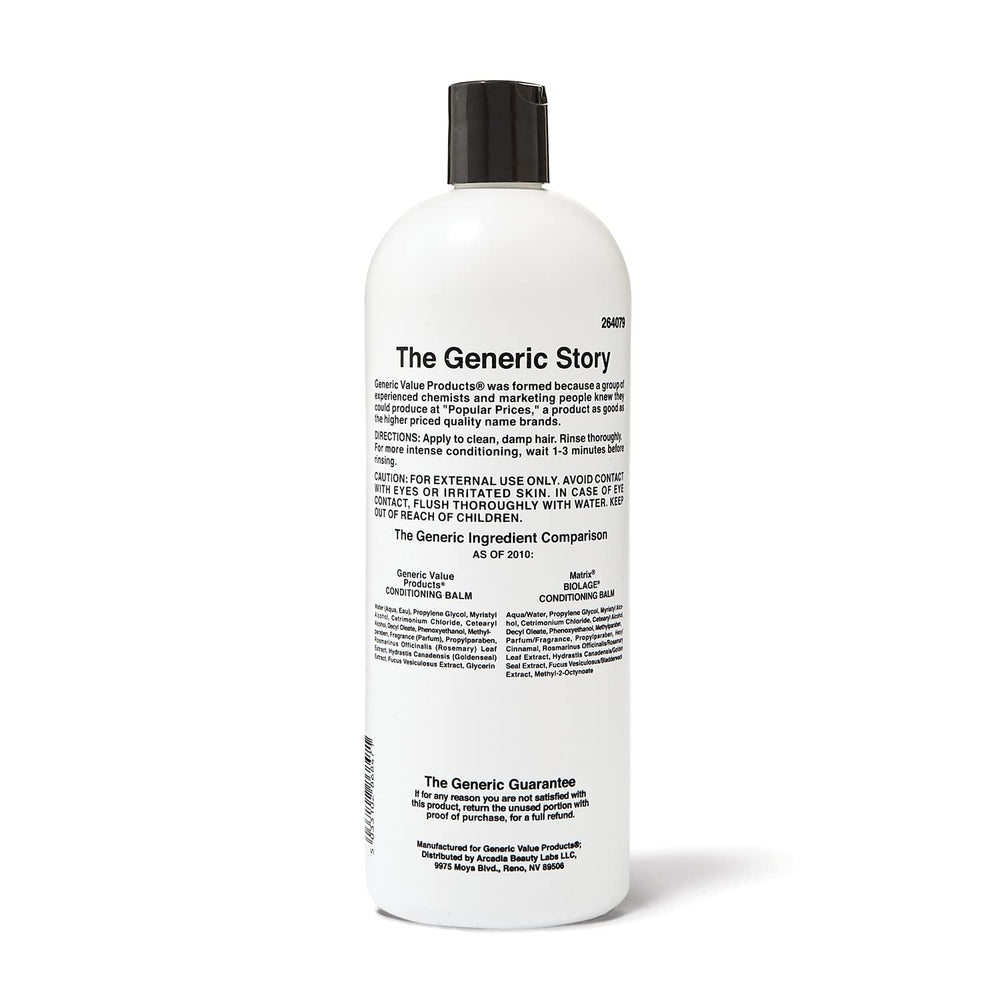 Generic Value Products bálsamo acondicionador, cabello húmedo, mejora suavidad y manejabilidad.