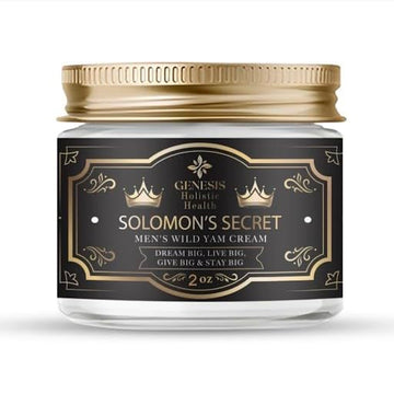 Genesis Solomon's Secret: envase de crema con fórmula orgánica para vitalidad diaria.