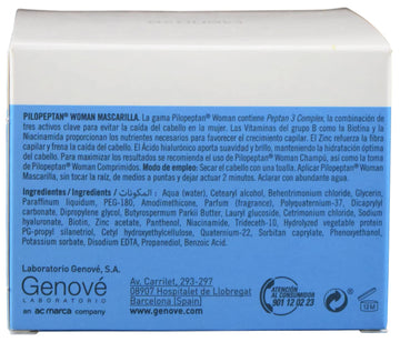 Aplicación de la mascarilla Genové Pilopeptan para cabello suave y nutrido.
