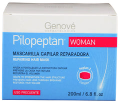 Textura cremosa de Genové Pilopeptan impulsa hidratación del cabello.