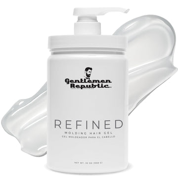 Gel Gentlemen Republic 32oz con bomba para fijación duradera.