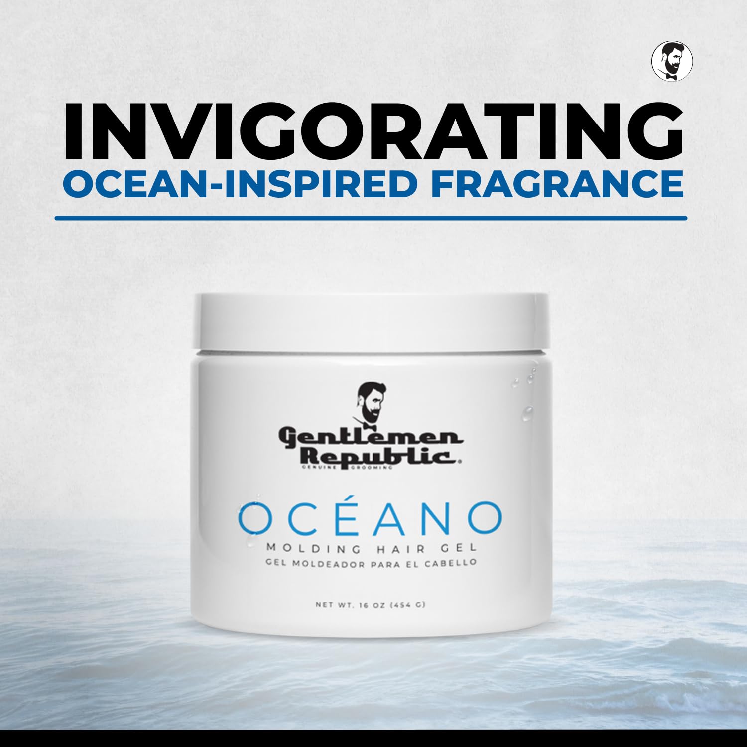 Gentlemen Republic Oceano: envase de 16 oz para uso diario.