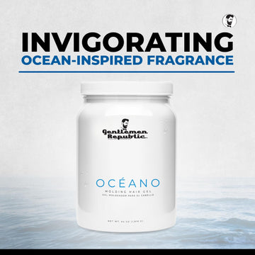 Fórmula sin alcohol de Oceano Gel de Gentlemen Republic cuida el cabello.