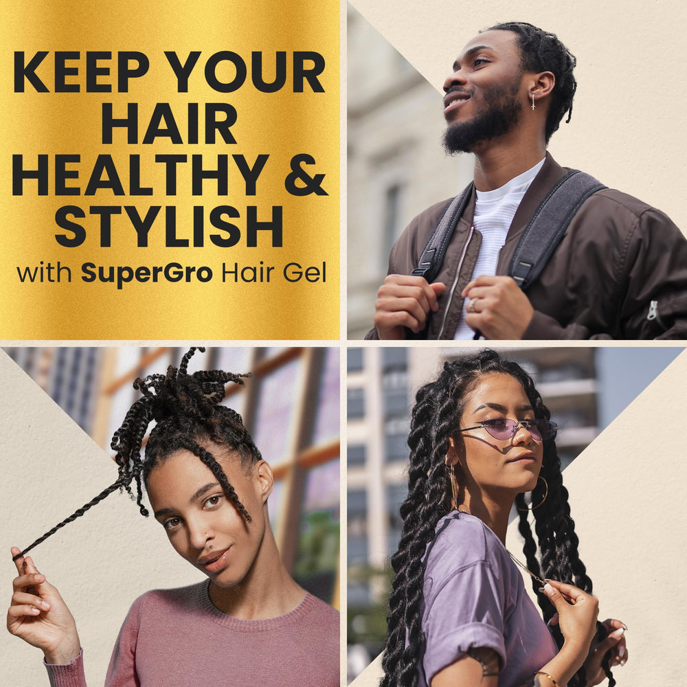 Genuine African Formula SuperGro adds shine and polish to hair in seconds.