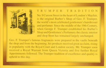 Geo F. Trumper aroma de sándalo perceptible al espumar sobre la piel.