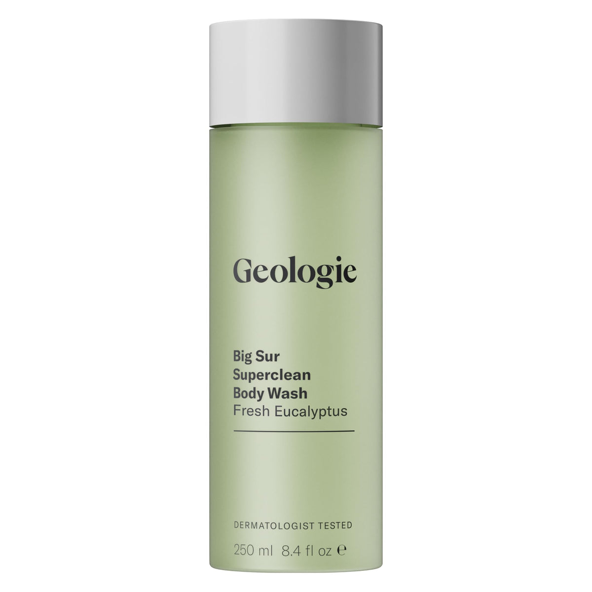 Geologie Big Sur Fresh Eucalyptus bottle with invigorating scent for daily cleansing.