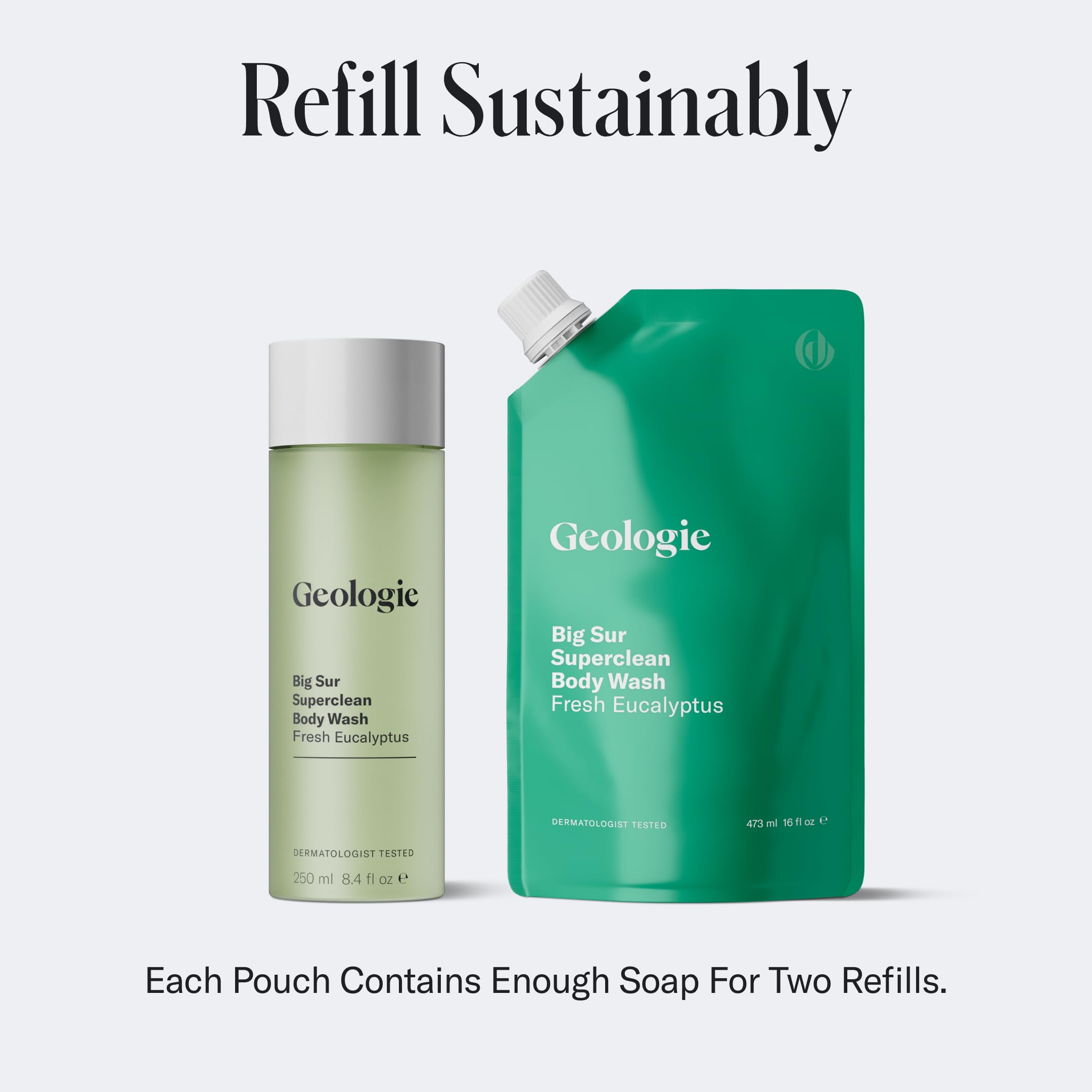 Geologie Clean formula highlights absence of artificial fragrances and sulfates.