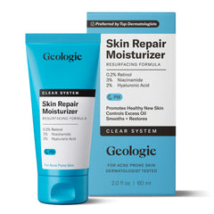 Geologie crème réparatrice visage, bouteille-retinol : soin nocturne ciblant les imperfections.