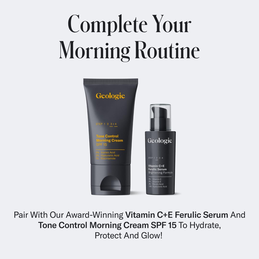 Geologie Crème Visage, niacinamide et argan pour teint uniforme.