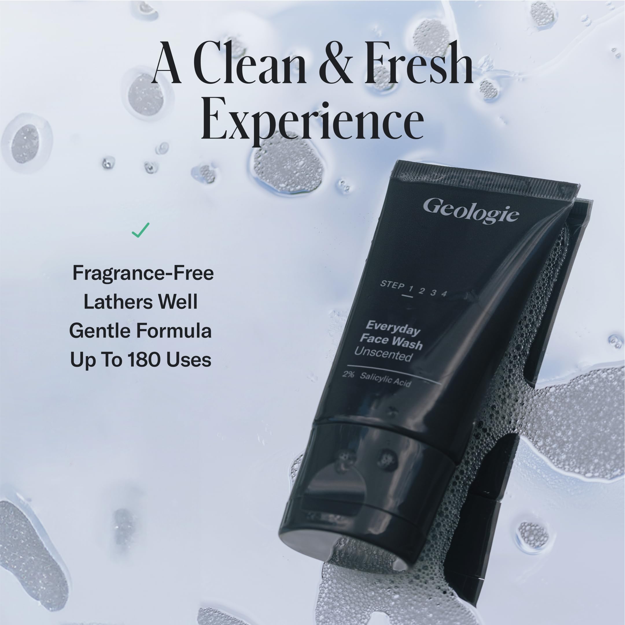 Exfoliation BHA ciblant les pores avec Geologie pour une peau lisse.