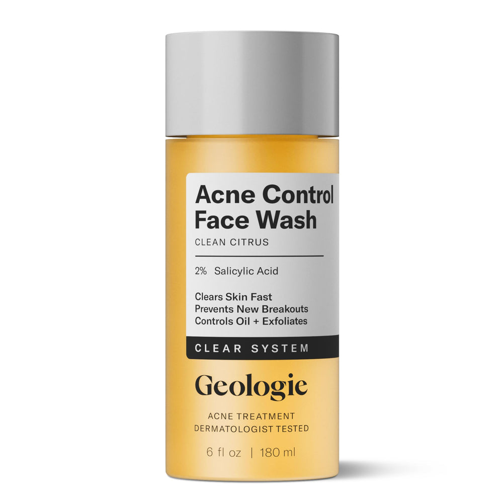Geologie Acne Control: botella del limpiador, uso diario recomendado.