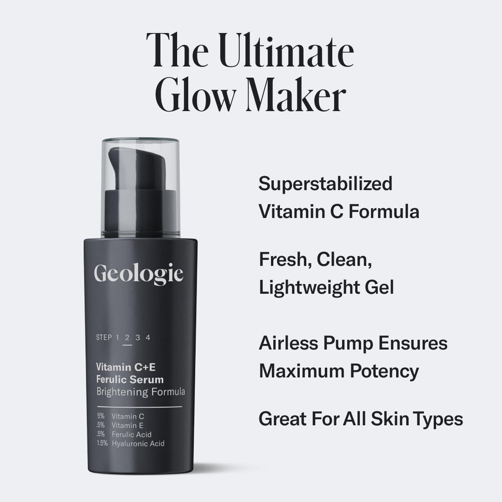Geologie Serum Vitamina C+E Ferúlico con dosificador para uso constante.