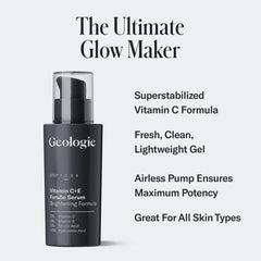 Geologie Serum Vitamina C+E Ferúlico con dosificador para uso constante.