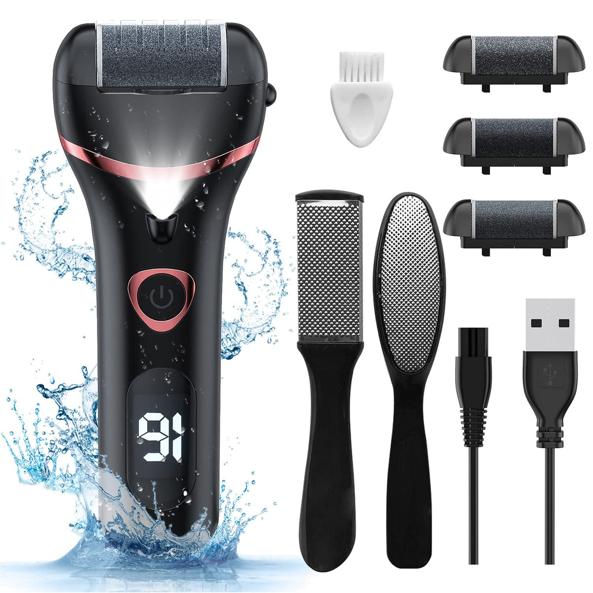 Geopu lima electrica para pies con cabezal preinstalado, ideal para pedicura en casa