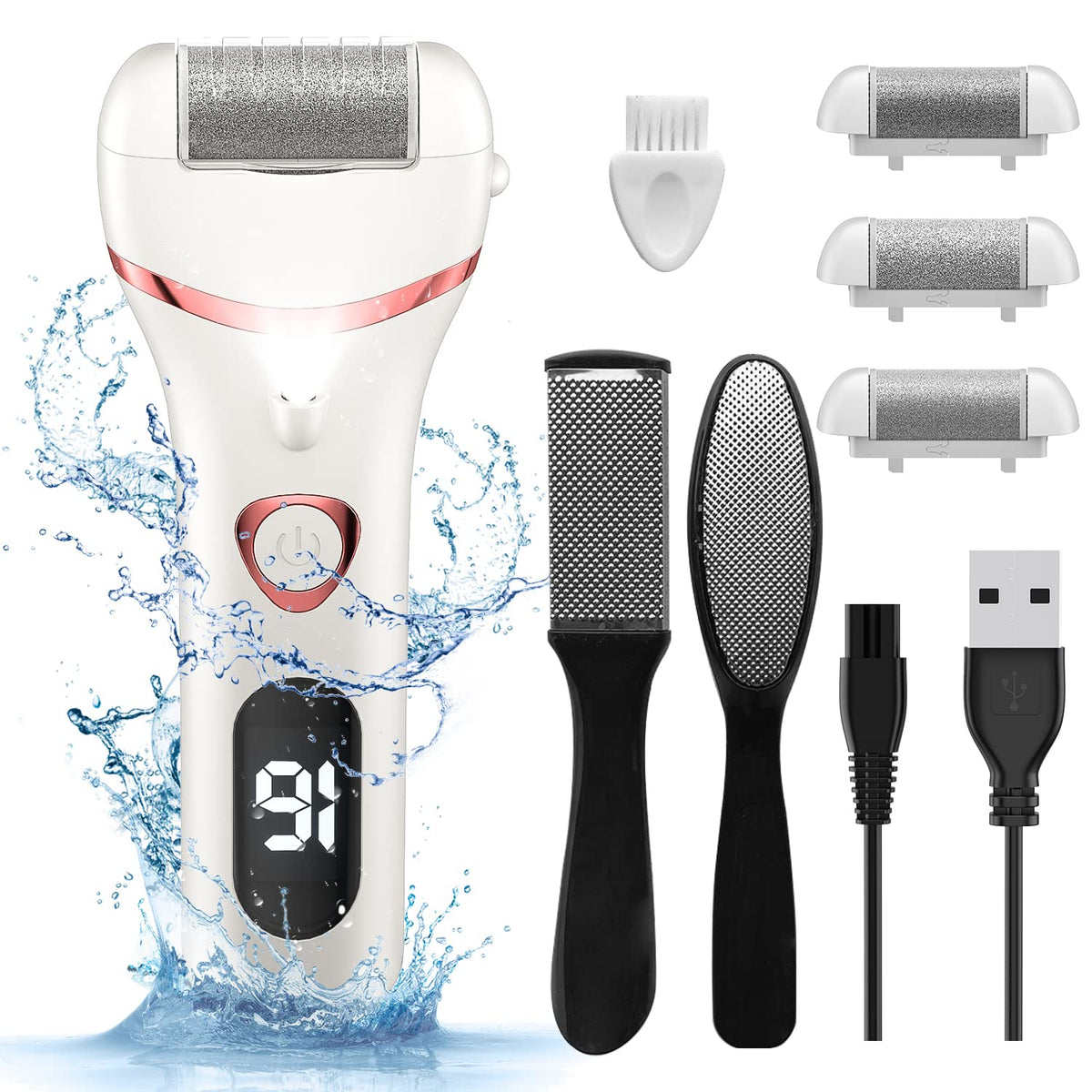 Geopu pie eléctrico kit completo para cuidado de pies en casa.