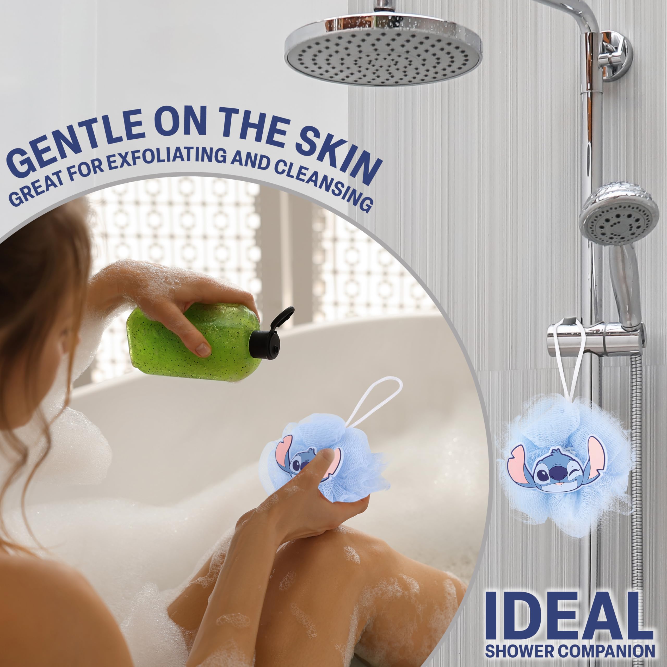 Get Trend Disney Stitch cepillo para el cabello con purpurina, desenreda y añade estilo.