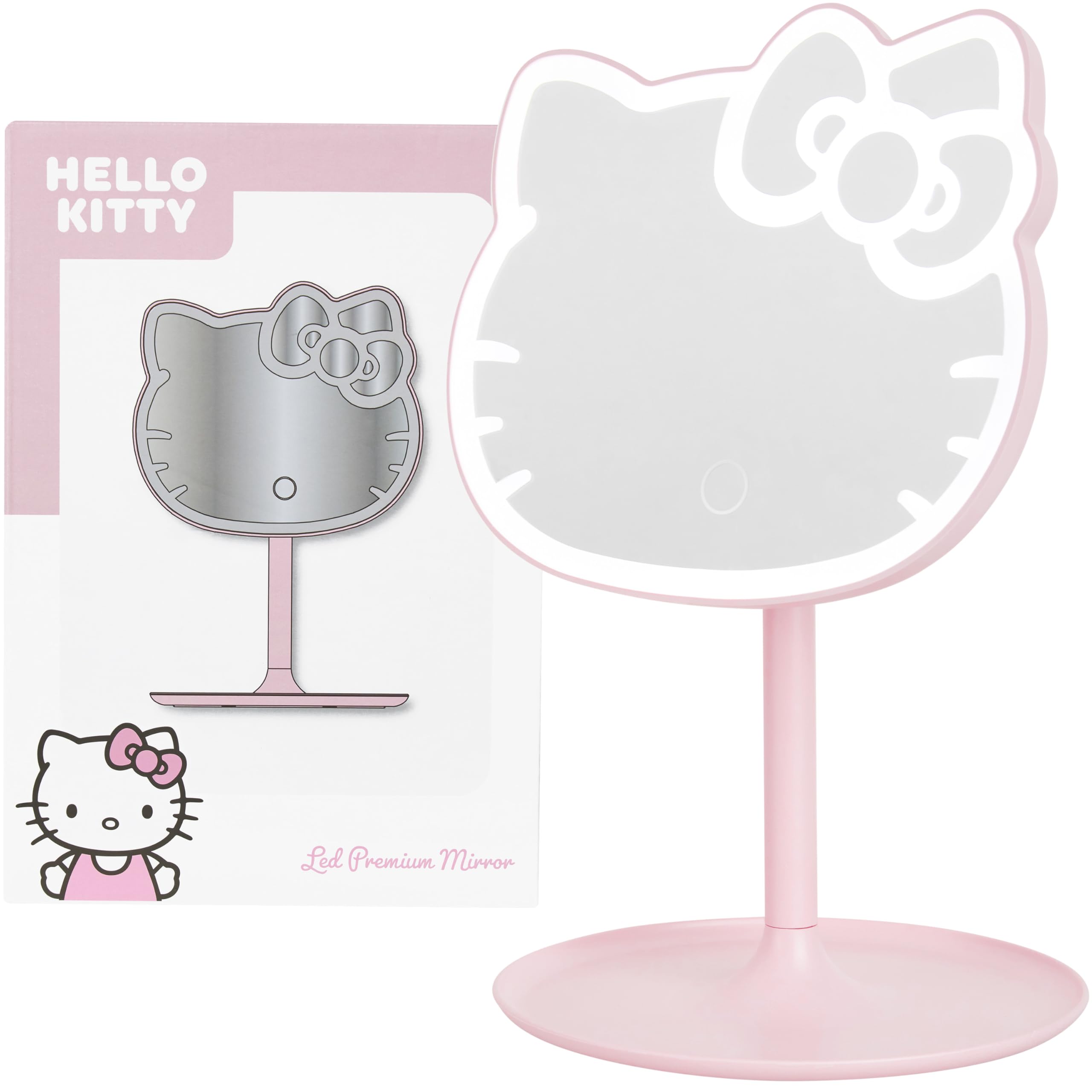 Get Trend Hello Kitty: espejo con luz para escritorio, ideal para maquillaje diario