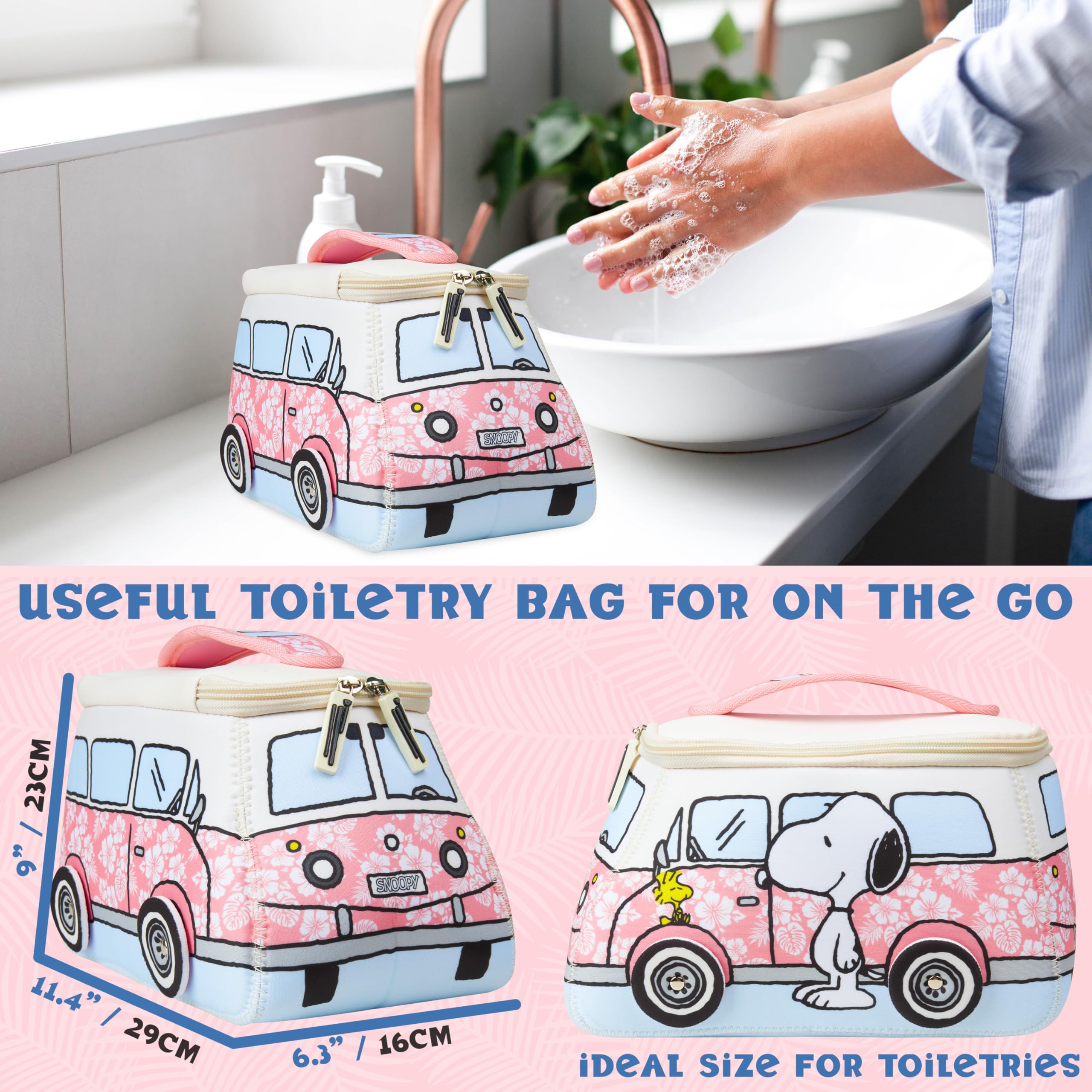 Get Trend Regalo Snoopy bolso rosa, regalo ideal para organización.