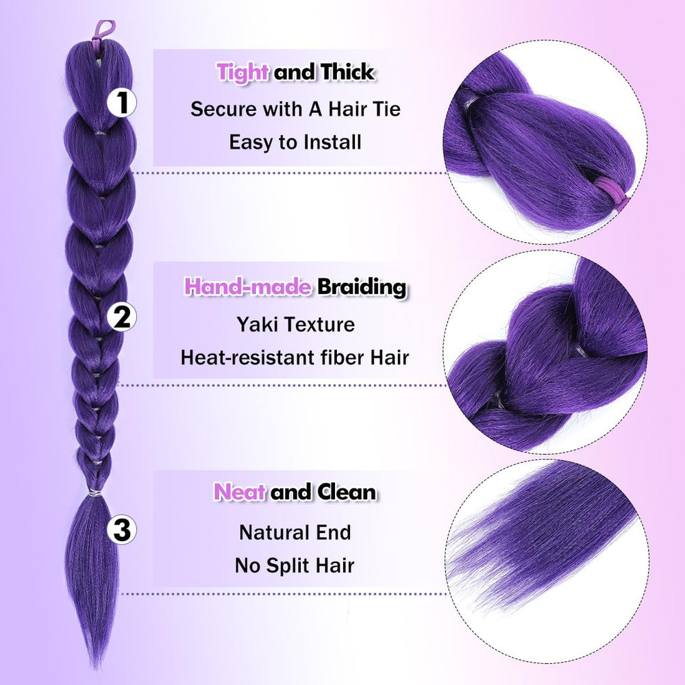 GetGal diseño preestilado para peinados rápidos en morado.