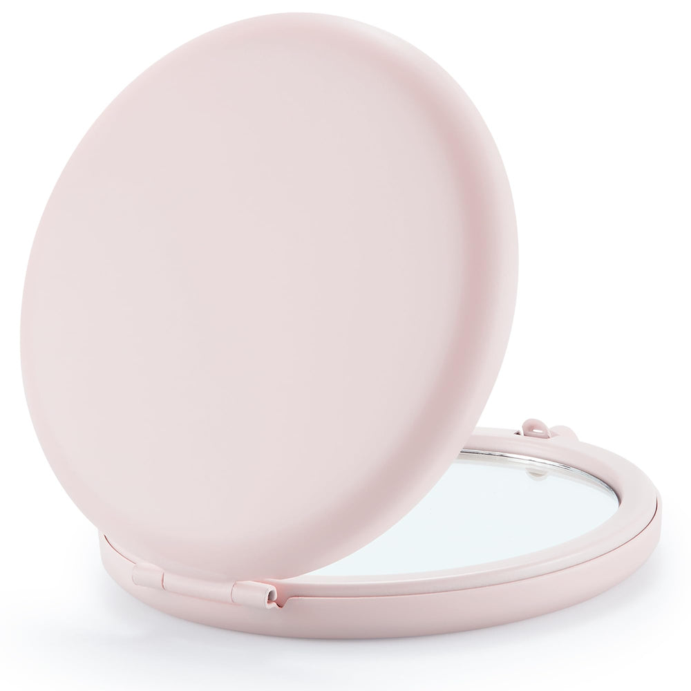 Getinbulk espejo compacto de bolso con doble cara en rosa malvavisco, ideal para retoques rápidos