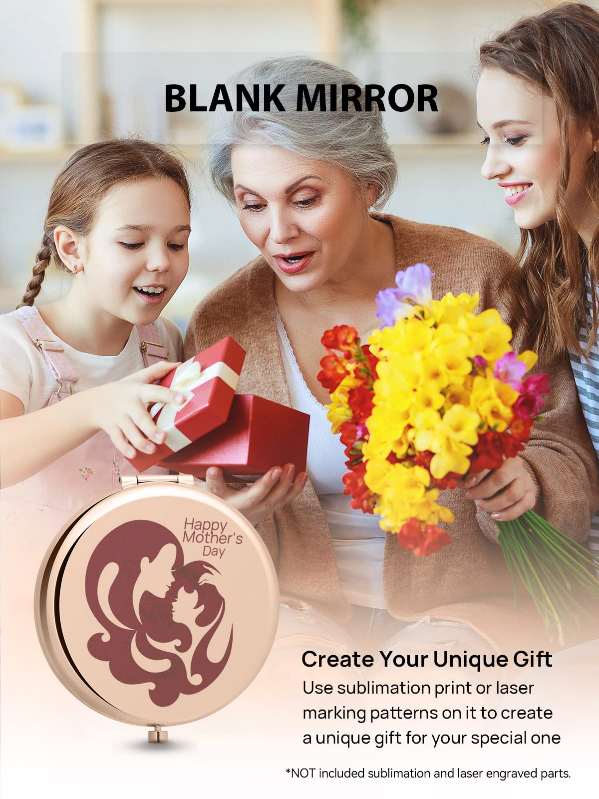Getinbulk espejo personalizable, ideal como regalo único