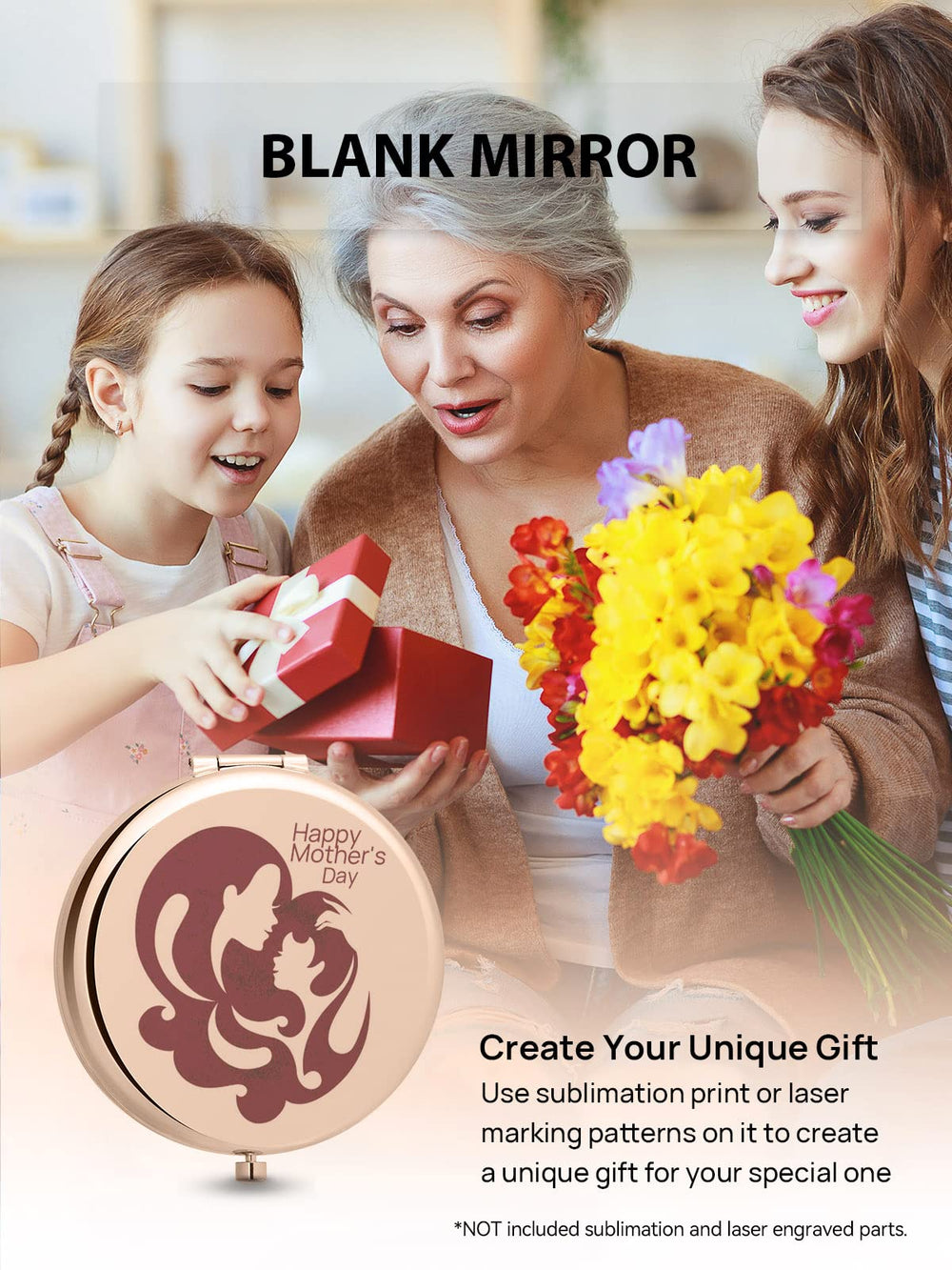 Getinbulk espejo personalizable, ideal como regalo único