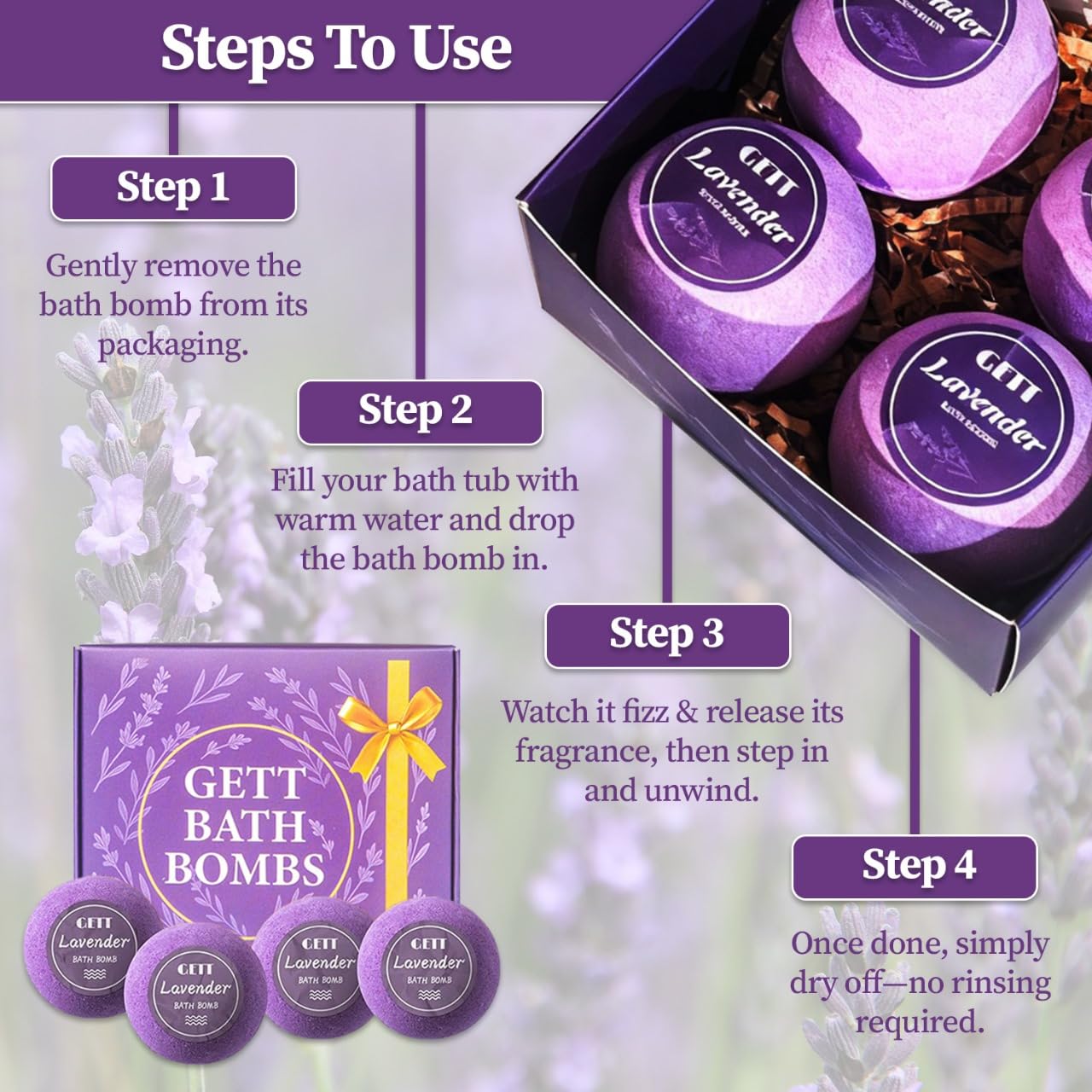 Aceites esenciales de lavanda en GETT para aromaterapia suave.