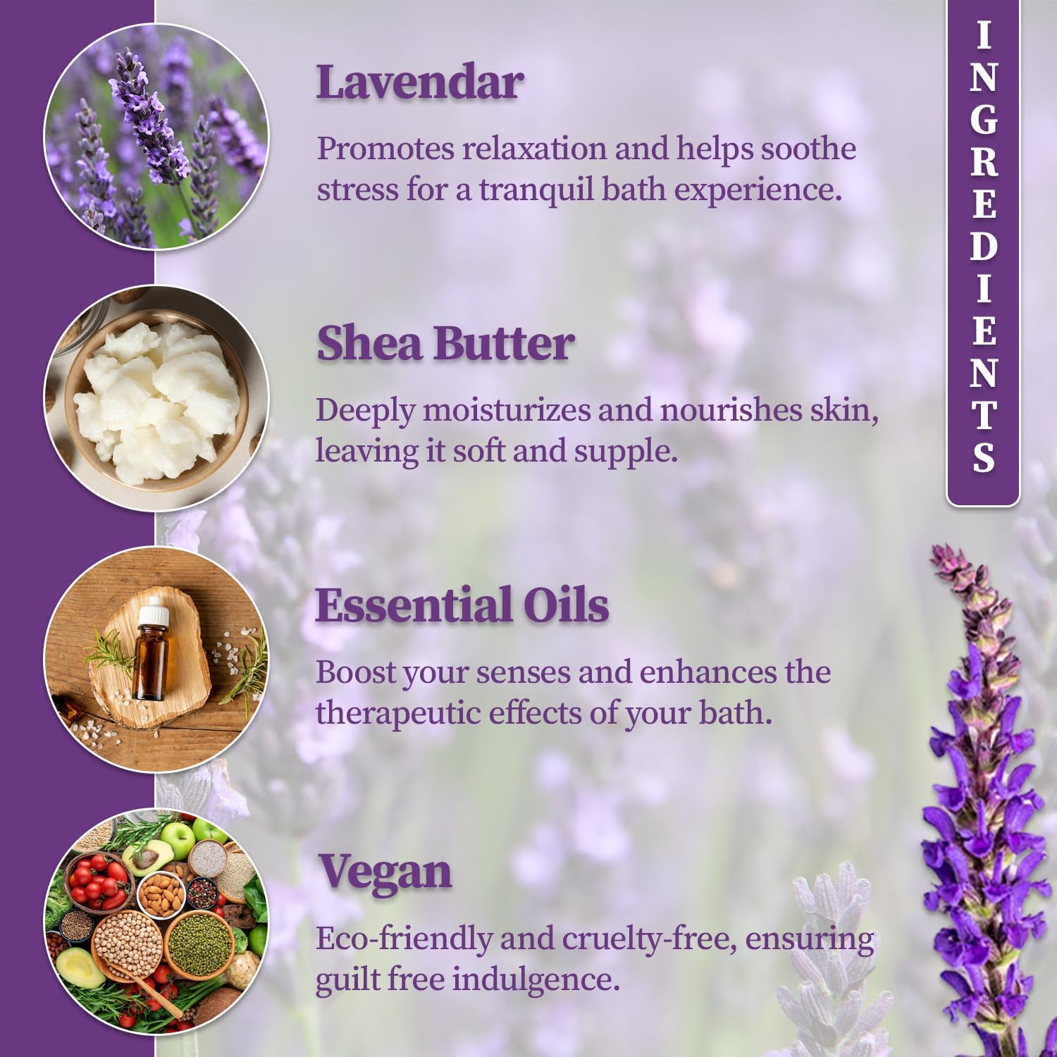 SET-regalo de lujo GETT bombas de baño lavanda para sorprender.