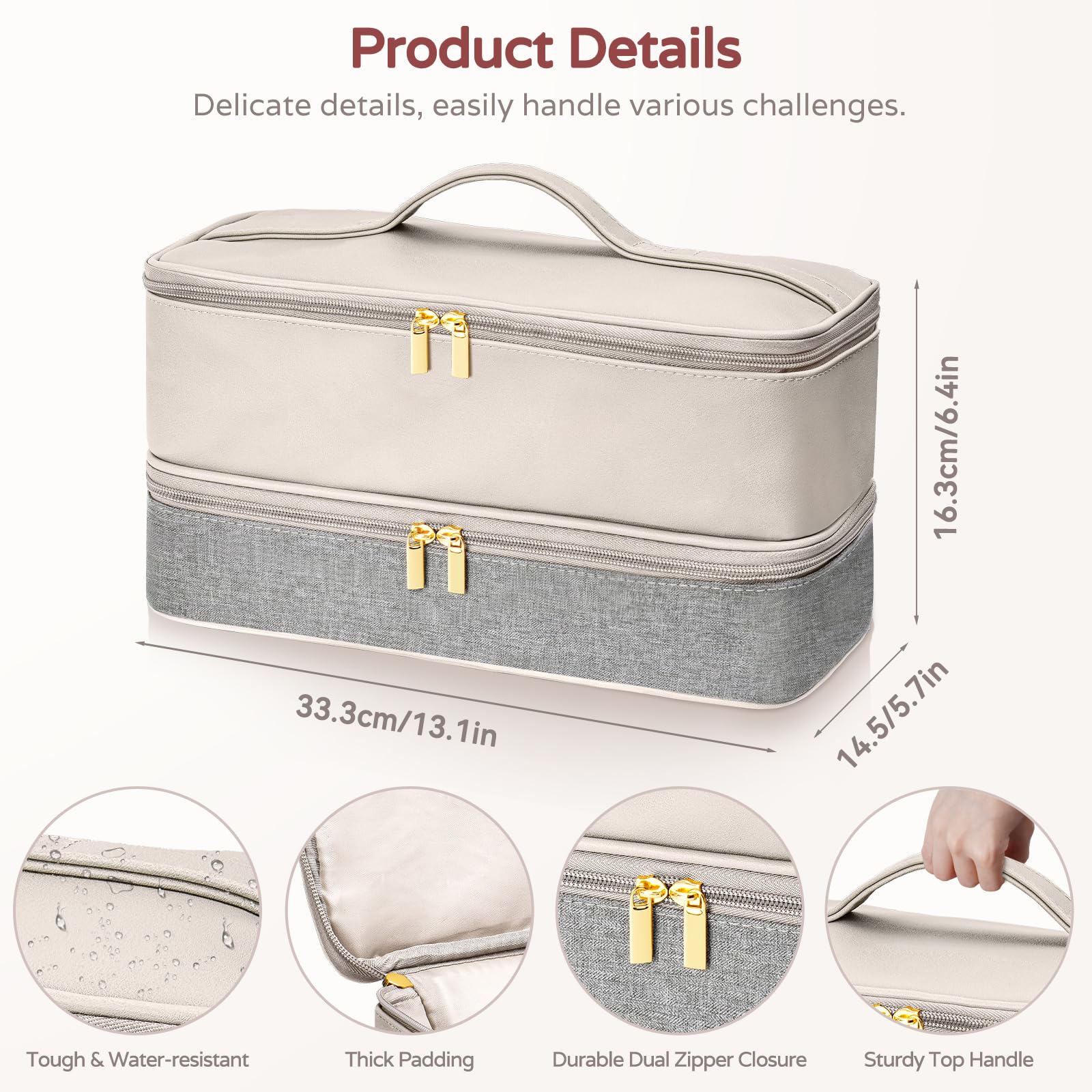 Geviner Shark Flex Style Case organización de espacios para accesorios.