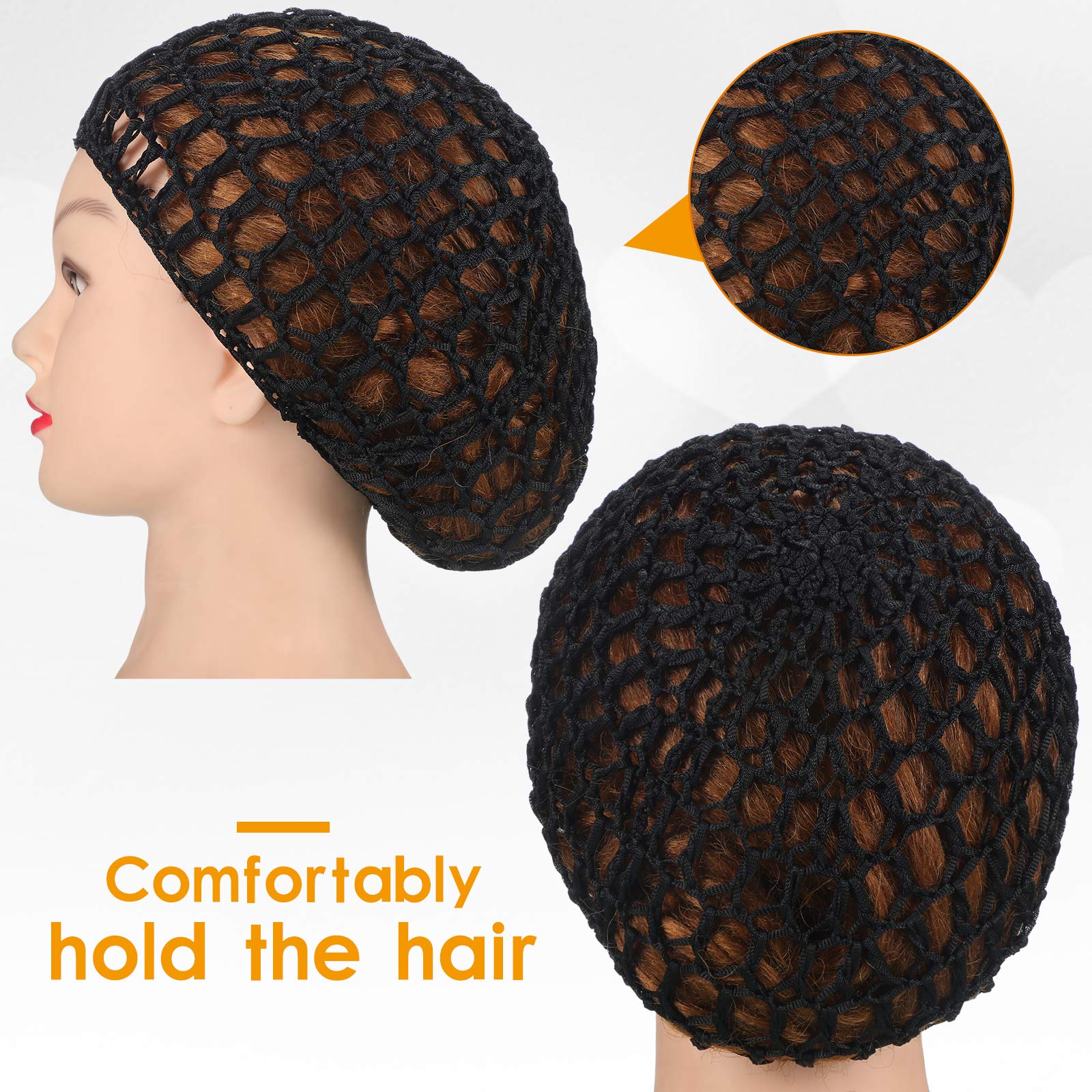 Geyoga bonete cabello tejido malla negro evita mojar al ducharte.