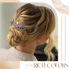 Geyoga broche pelo delicado flor cristal, seguro y cómodo.