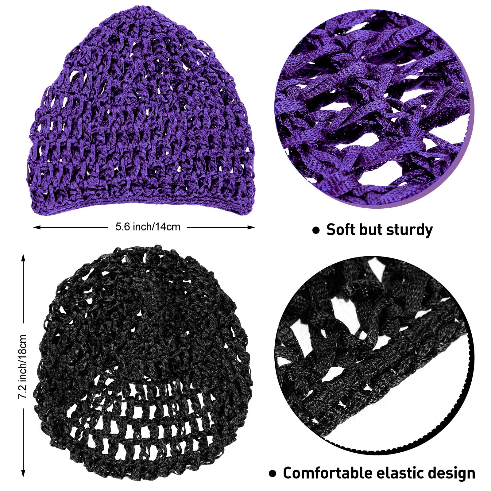 Geyoga gorro ganchillo elástico para ajuste perfecto y suave.
