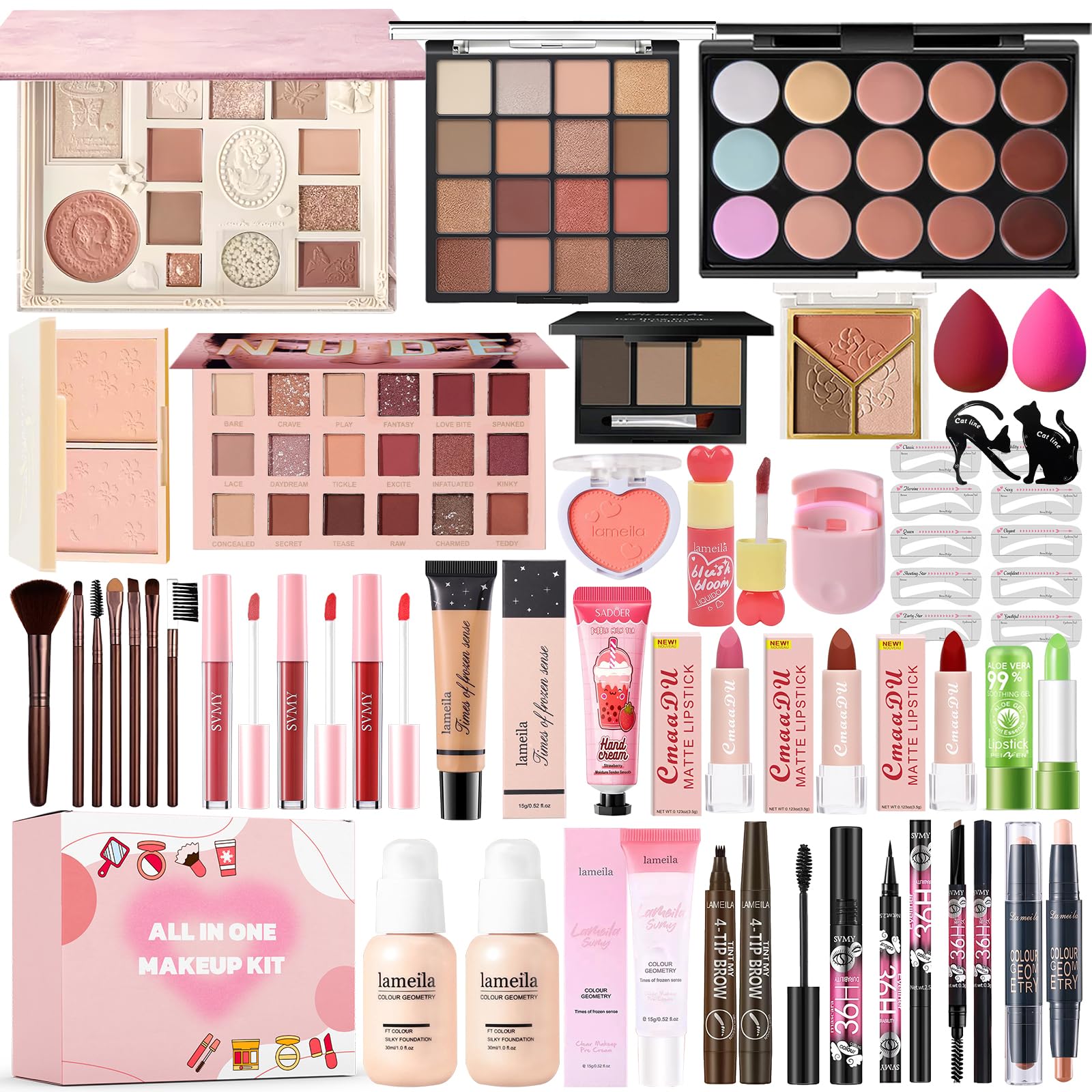 Geyomi kit maquillaje completo con paleta de sombras para looks diarios