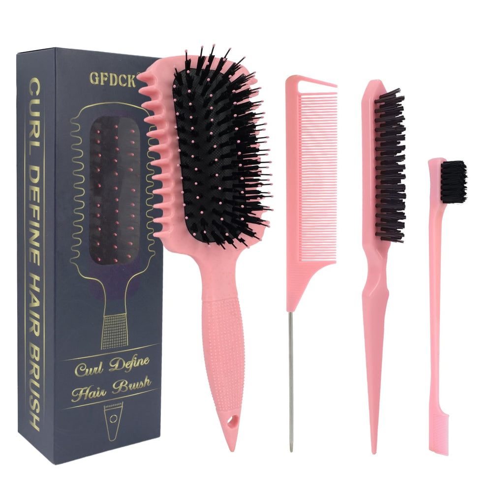 GFDCK cepillo definidor de rizos con mango ergonómico para desenredar con suavidad