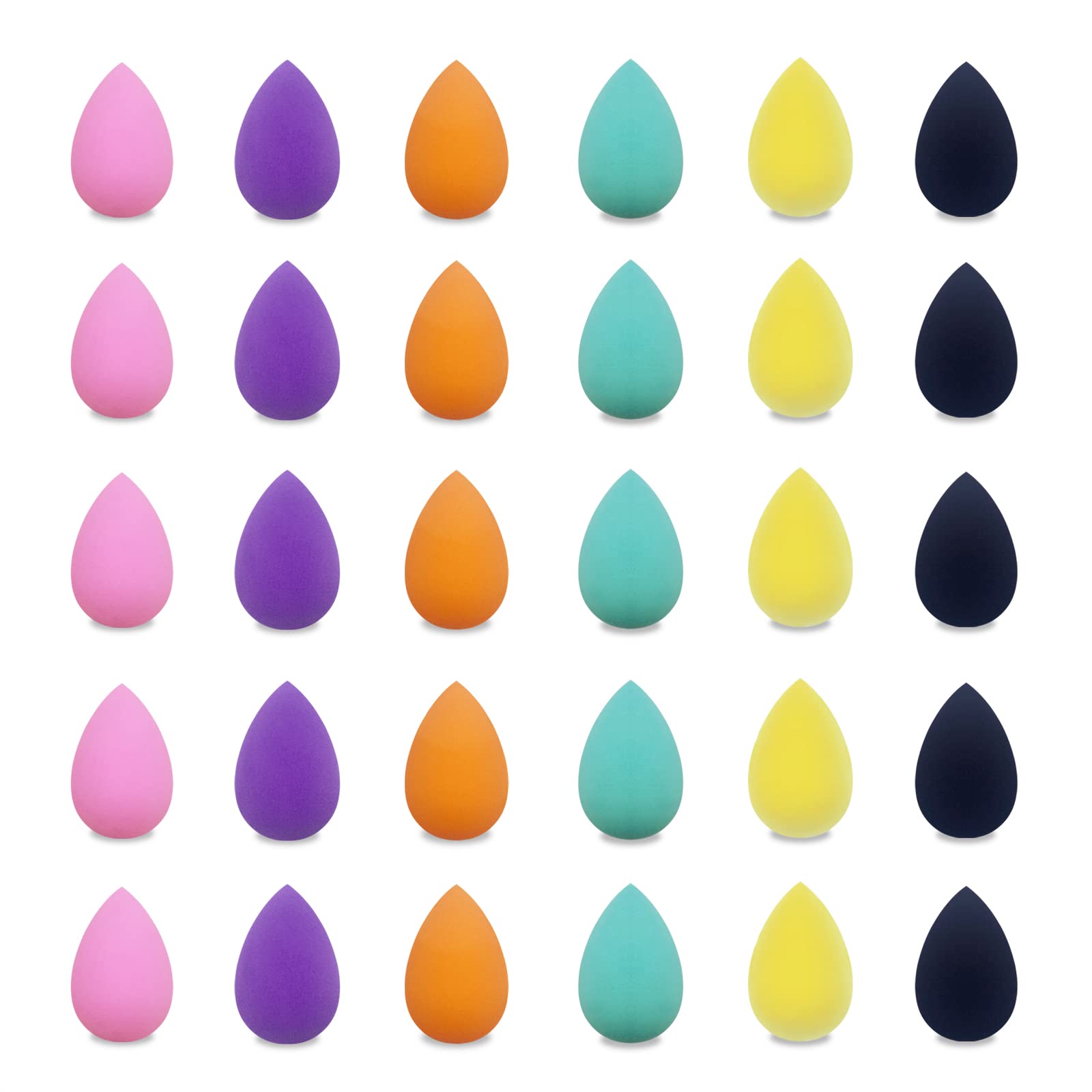 GFOUNS esponja mini maquillaje, set de 30 piezas en colores variados, aplicación precisa.