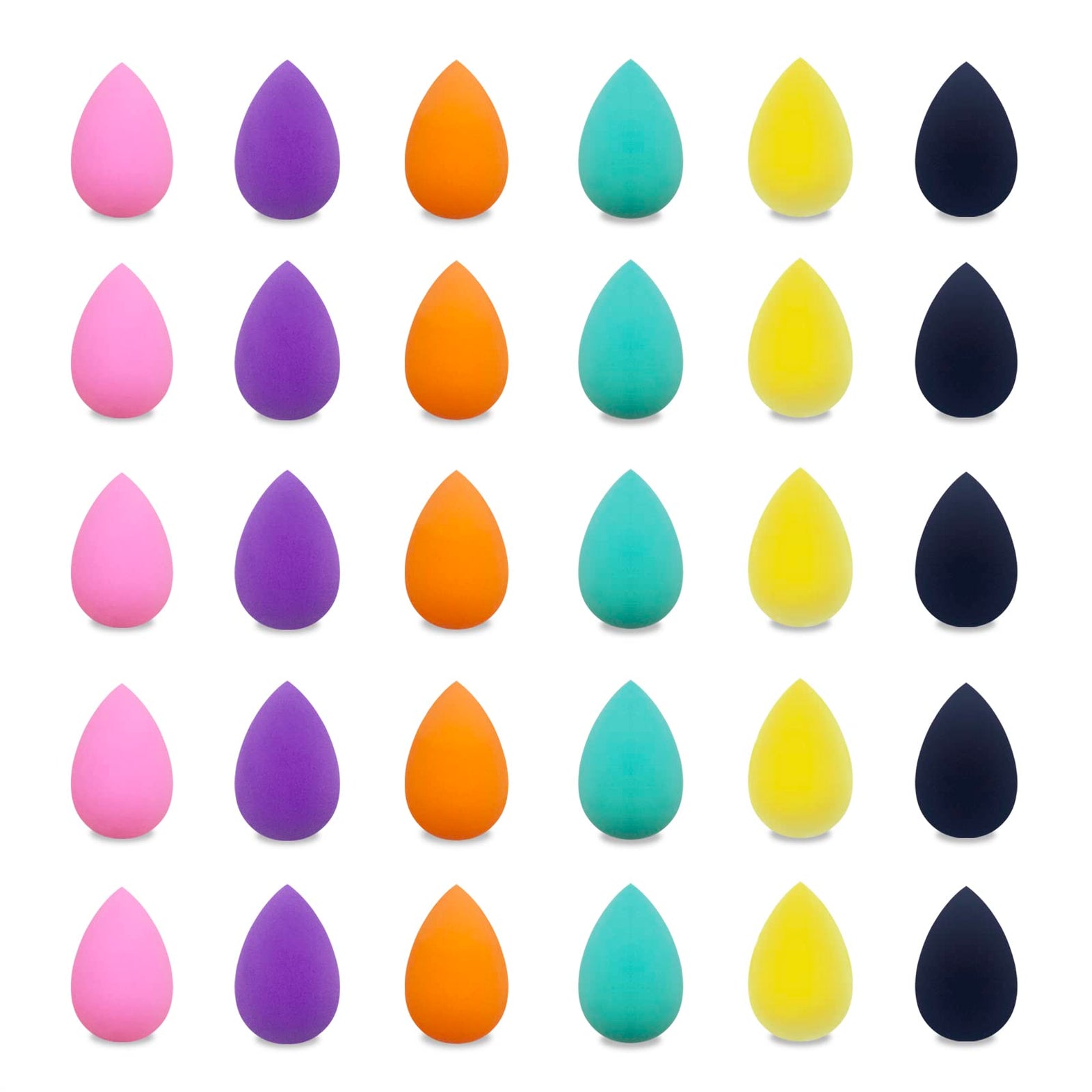 GFOUNS esponja mini maquillaje, set de 30 piezas en colores variados, aplicación precisa.