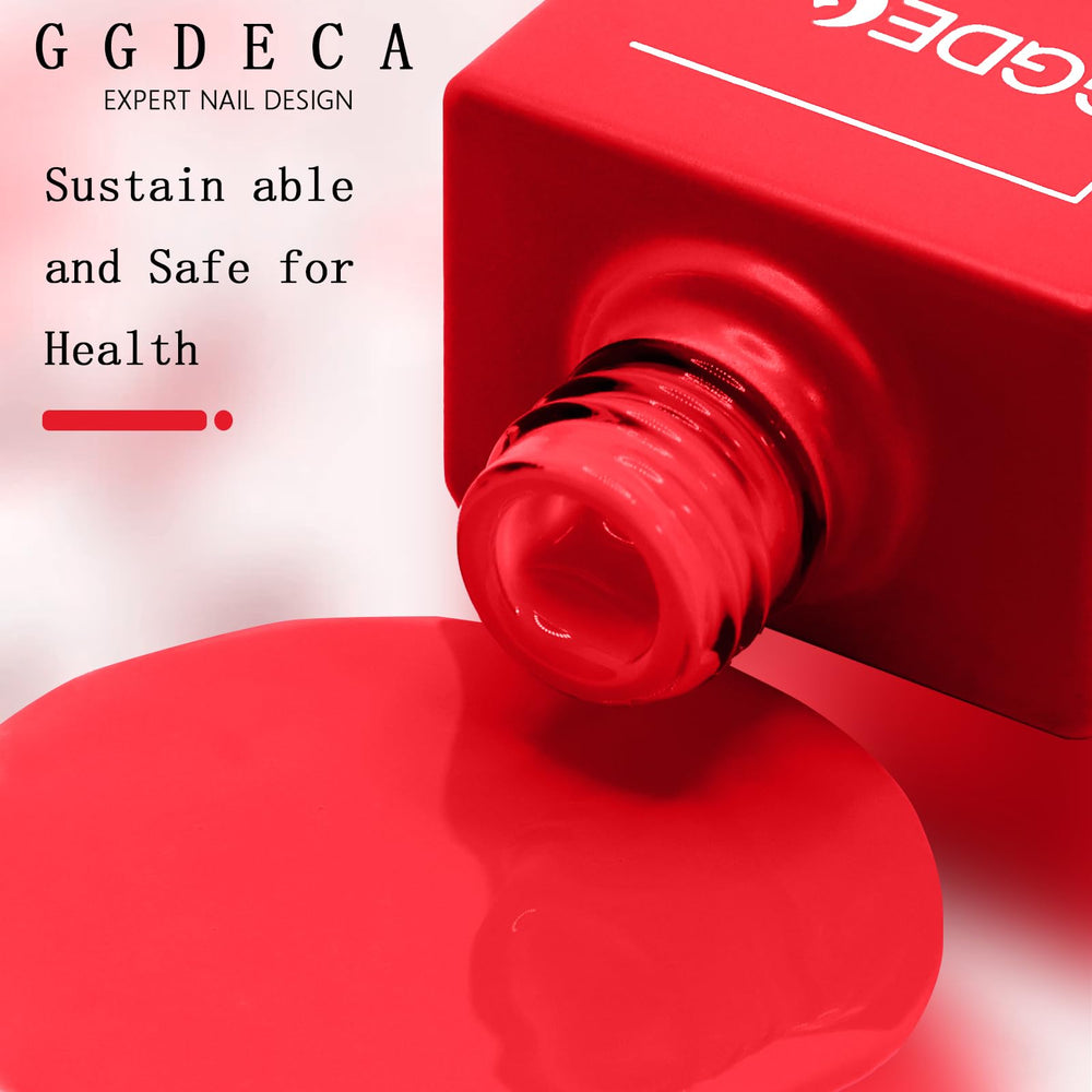 GGDECA botella color rojo brillante facilita ver tono real.