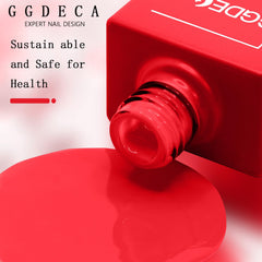 GGDECA botella color rojo brillante facilita ver tono real.