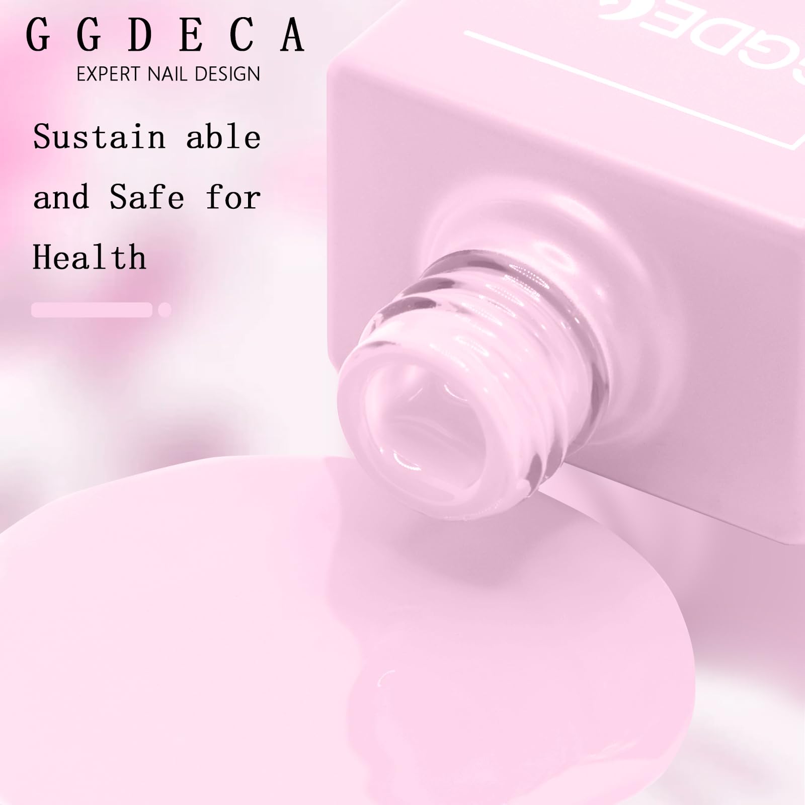 El gel GGDECA rosa lechoso ofrece alta pigmentación para cobertura uniforme.