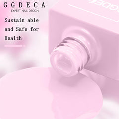 El gel GGDECA rosa lechoso ofrece alta pigmentación para cobertura uniforme.