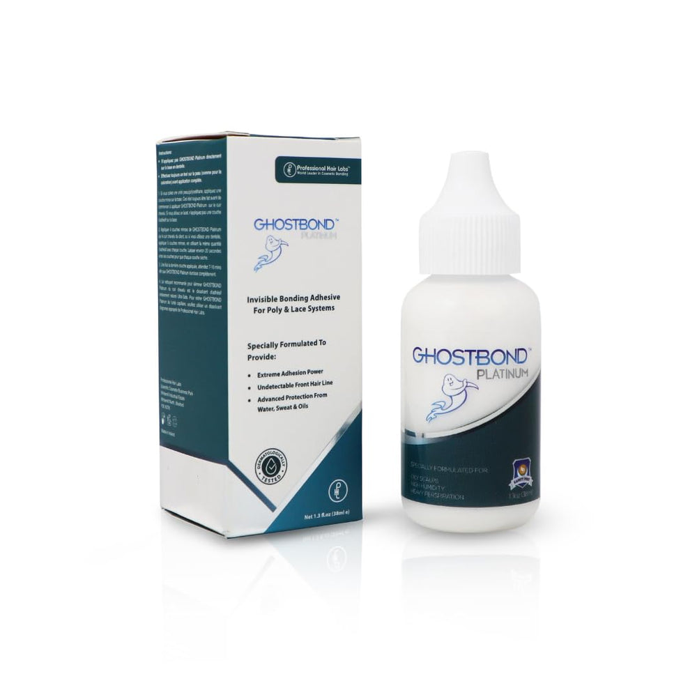 GHOSTBOND Platinum muestra resistencia a altas temperaturas para fijar pelucas en calor extremo