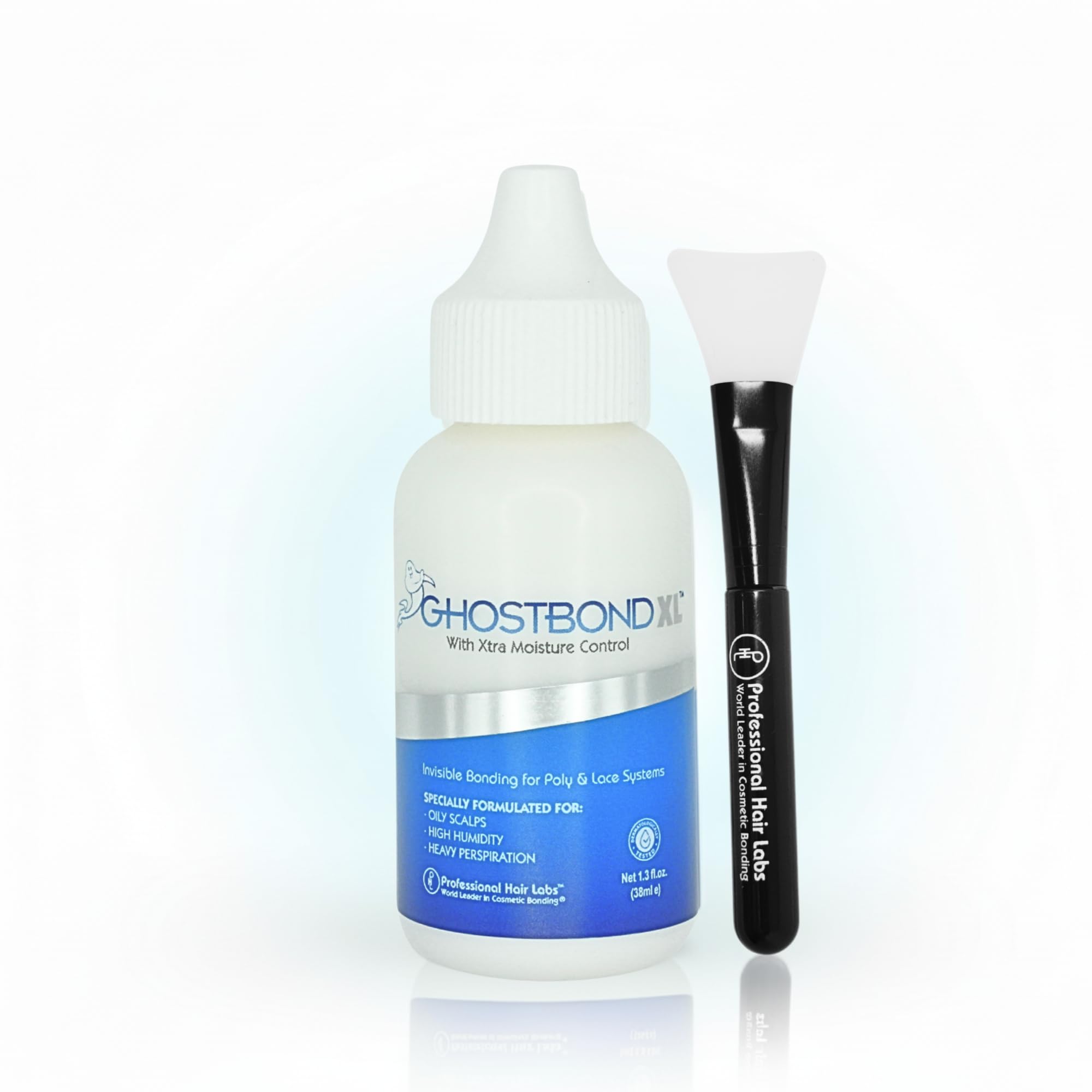 GHOSTBOND XL adhesivo 1-3oz para fijar pelucas de encaje con acabado invisible.