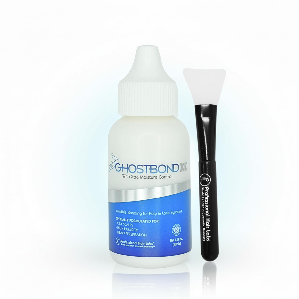 GHOSTBOND XL adhesivo 1-3oz para fijar pelucas de encaje con acabado invisible.