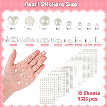 GIFOHAPY perlas autoadhesivas 4mm para uñas y maquillaje facial