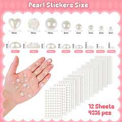 GIFOHAPY perlas autoadhesivas 4mm para uñas y maquillaje facial